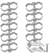 WRINGKIT 10 Pack Dog Kennel Clamps, 1-3/8" Chain Link Fence Panel Clamps, Galvanized Pipe Panel F...