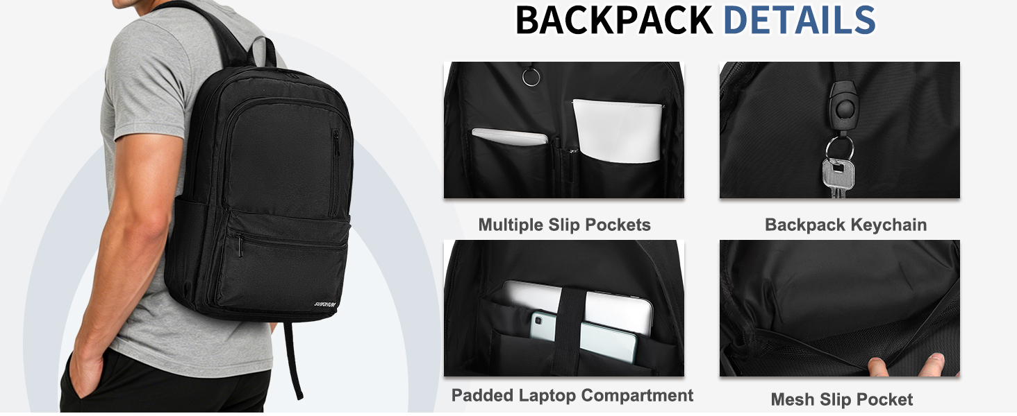 Laptop Backpack for Men &amp;amp; Women 15.6 Inch Travel Backpack Computer Bag