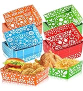 50Pcs Mexican Nacho Trays, Disposable Fiesta Party Snack Trays Taco Boats Paper Food Serving Plat...
