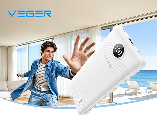 portable charger with built in plug