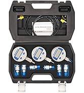 MEASUREMAN Portable Excavator Hydraulic Digital Pressure Test Coupling Kit, Including 6 Test Coup...