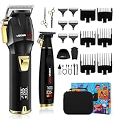HIENA PRO Professional Hair Clippers Set for Men Cordless Barber Kit Hair Cutting Set Rechargeabl...