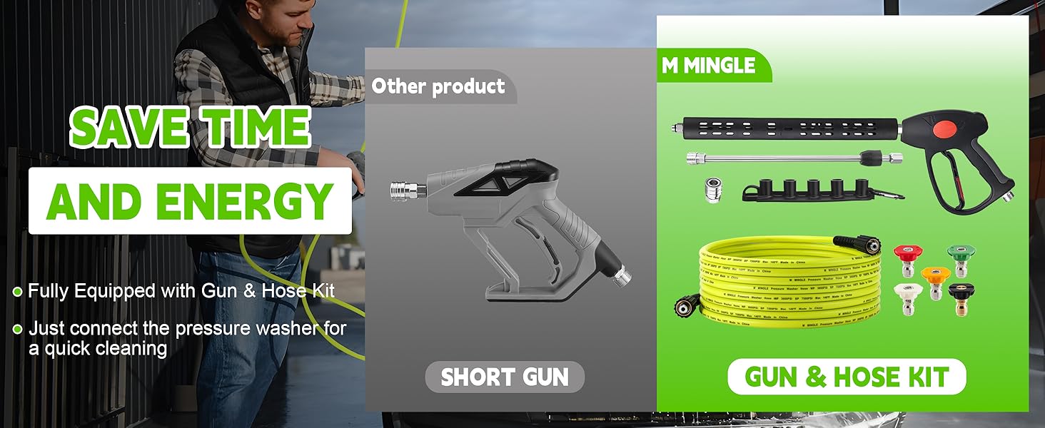 power washer hose and gun