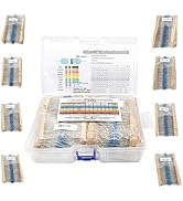 3120pcs 156 Values Metal Film Resistor Kit Minidodoca 1 Ohm-10M Ohm 1/4W 0.25 watt ±1% Tolerance ...