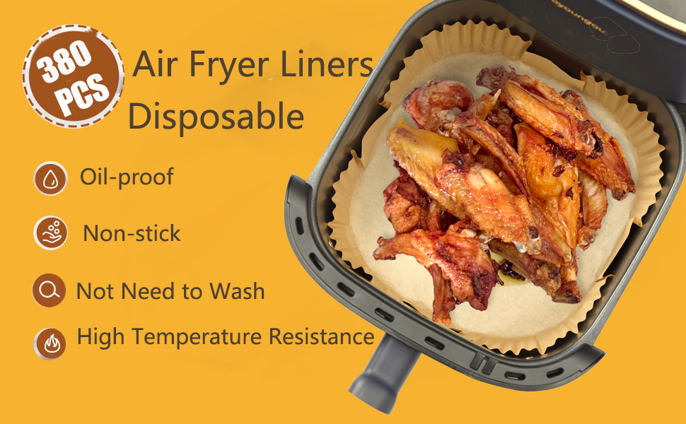 380 pcs large pacakge air fryer liners disposable