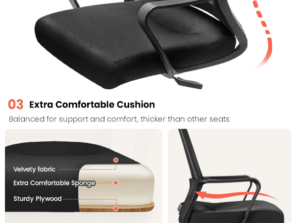 Comfortable Chair with Extra Cushion for Enhanced Support