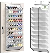 KEEPJOY 20-30 Pairs Over the Door Shoe Organizer, Mesh Hanging Shoe Rack for Door Storage with 20...