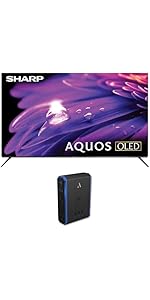 Sony K55XR80M2 55 Inch Bravia 8 QD-OLED 4K HDR Google TV with an Austere 5S-PS4-US1 4-Outlet Power (...