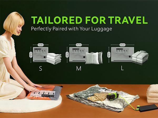 CrazyFeb Vacuum Bags for Travel