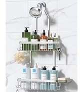 YASONIC Shower Caddy Hanging, Never Rust Shower Organizer Hanging, Aluminum Shower Racks for Insi...