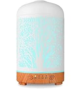 ENAROMA 200ML Aromatherapy Diffuser White Forest Ultrasonic Essential Oil Diffuser with Intermitt...