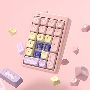 FOPATO S21 Number Pad Hot Swappable Numpad Bluetooth Wireless Numeric Keypad Mechanical Keyboard