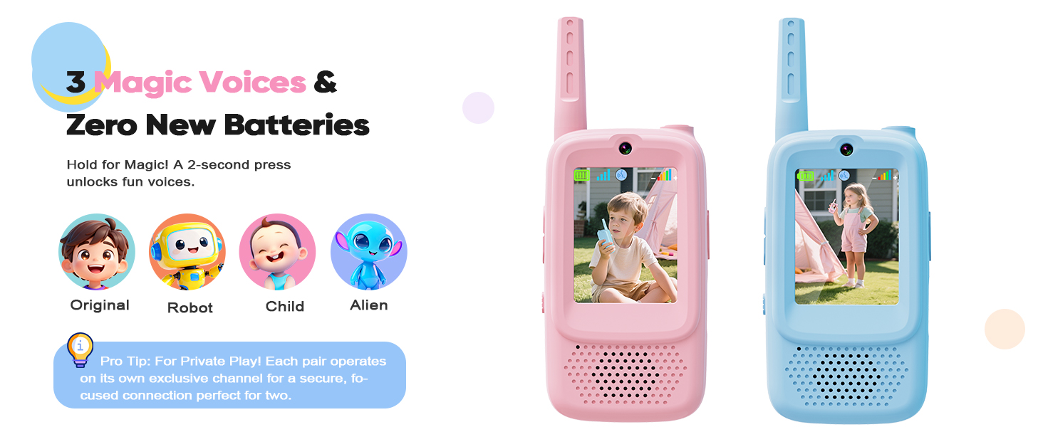kids video walkie talkies