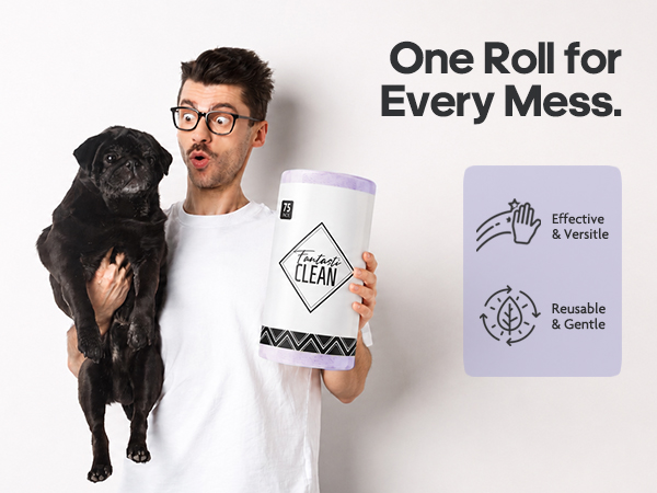 Fantasticlean Microfiber Cleaning Cloth Roll