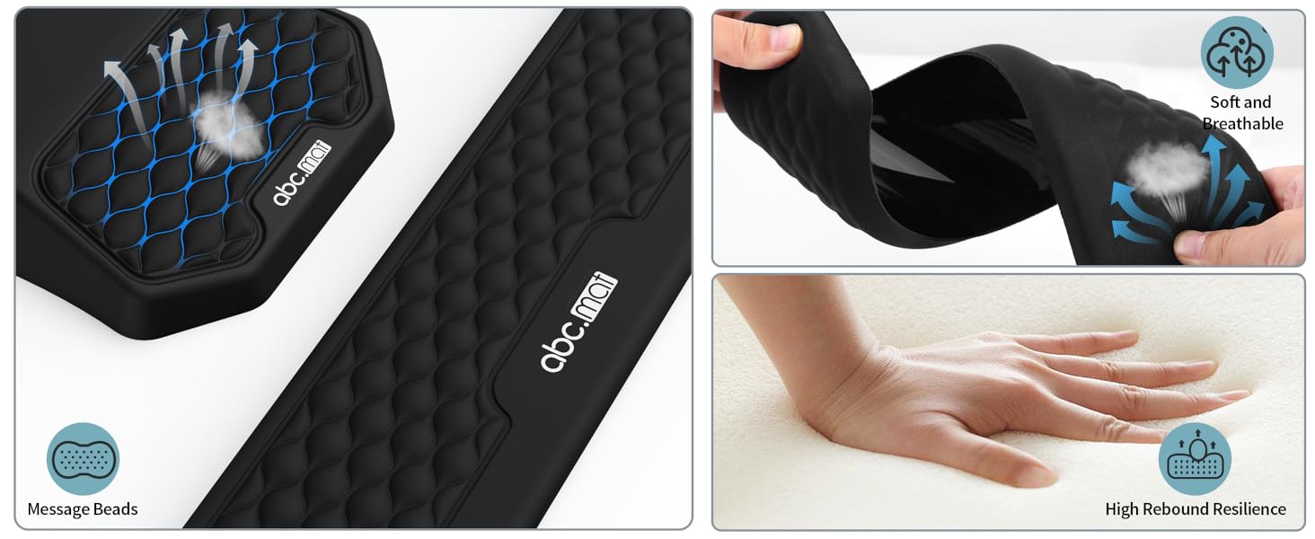 Ergonomic Mouse Pad and Keyboard Wrist Rest Set