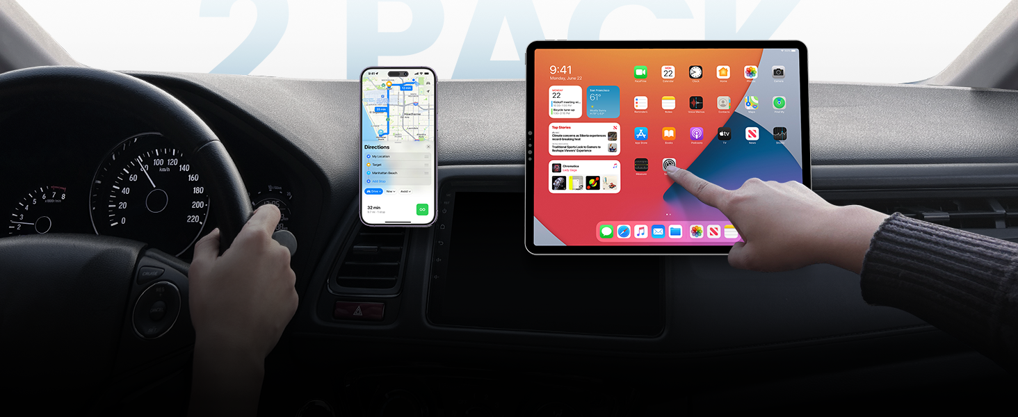 2 pack magnetic car phone mount