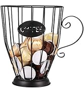 SHANGSKY Coffee Pod Holder Metal Basket, Large Capacity K Cup Holder Coffee Pod Basket for Nespre...