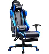 GTRACING Gaming Chair with Footrest, Ergonomic Computer Game Desk Chair, Reclining Game Chair Sea...