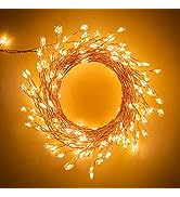 Fairy Lights Plug in, 10Ft 200LED Firecracker Firefly Lights, 8 Lighting Modes, Waterproof Copper...