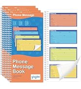 Spiral Bound Phone Message Book 5-1/4x11inch Phone Message Forms Book 2 Part Carbonless Phone Mes...