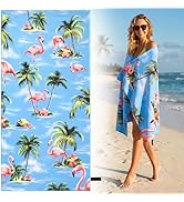 Oversized Beach Towel for Adults, 35x72" Large Sand-Resist Beach Towel, Absorbent Compact Towel w...