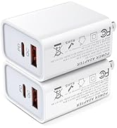 20W USB C Wall Charger, Dual Port Fast Charging Block with USB-C PD &amp; USB-A QC 3.0, Compact Power...