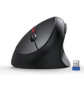 TECKNET Ergonomic Mouse, 4800 DPI Wireless Vertical Mouse, 5 Adjustable DPI Levels, 6 Buttons, 2....