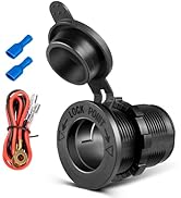 Anina 12V Car Cigarette Lighter Socket with Cover Waterproof Cap Power Outlet Socket Replacement ...