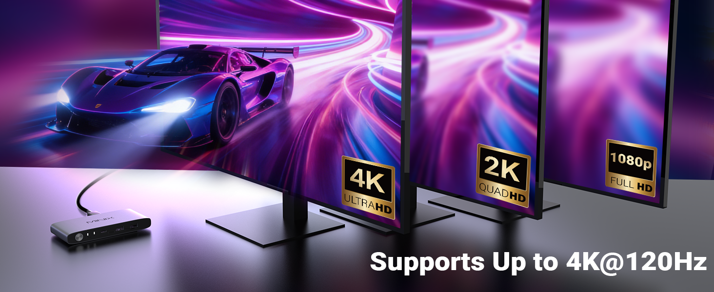 MINIX K1 USB C KVM Switch 1 Monitors 2 Computers