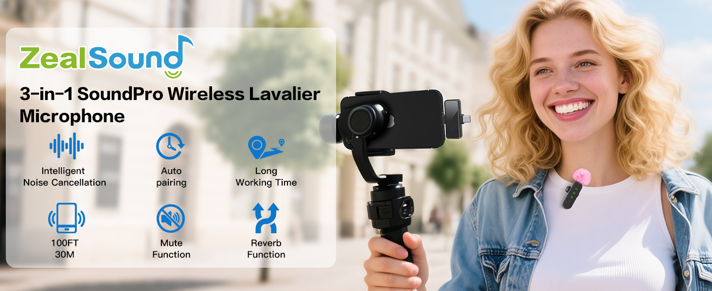 MINI microphone for iphone WIRELESS bluetooth mic lav phone