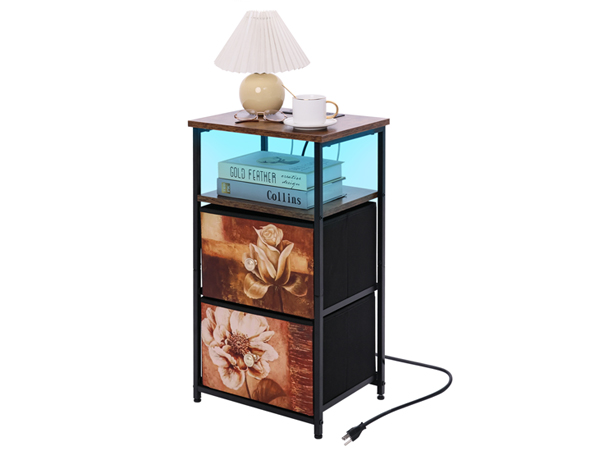  Nightstand with Charging Station