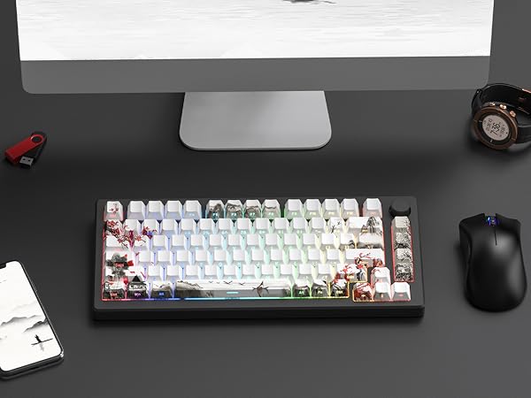womier cherry blossom keycaps
