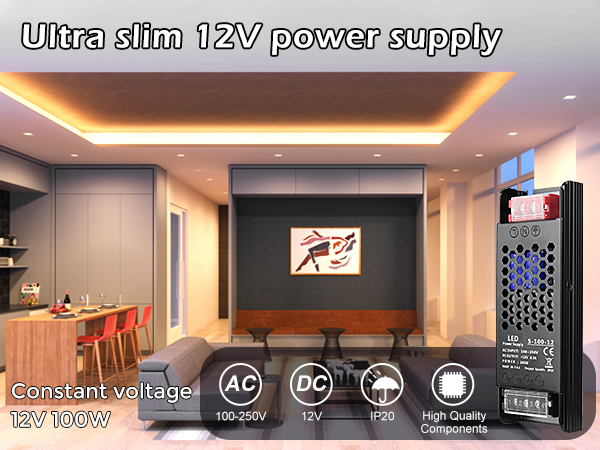 Ultra slim 12V power supply