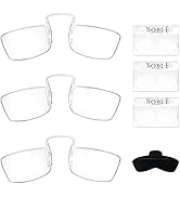 Noble Small Reading Glasses (3 Pack) - Rimless Readers with 3 Wallet Credit Card Holders and 1 Ce...
