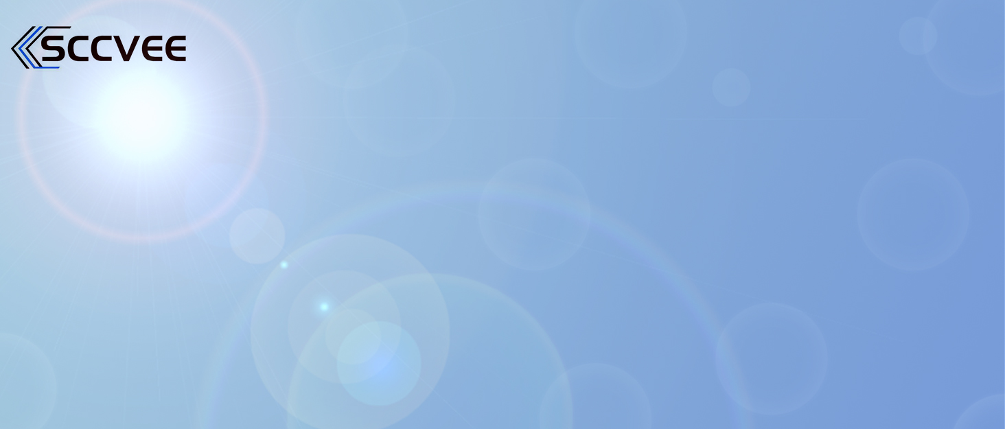Light blue sky view with SCCVEE brand name visible in upper left corner.