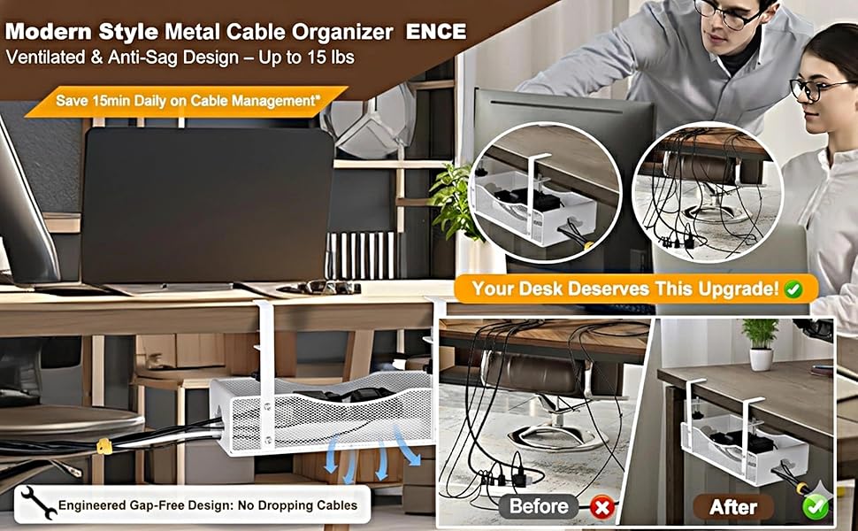 Under Desk Cable Management Tray