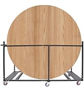 Folding Table Chair, Cart Rolling Storage Rack for Folding Table and Round, Heavy Duty Table Trol...