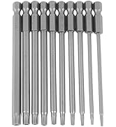 Screwdriver Set 10Pcs 100Mm 1/4 Inch Hex Shank Steel Star Head Drill Screwdriver BST Bits Set