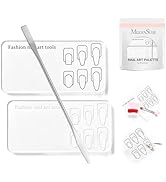 MelodySusie 2Pcs Nail Art Palette with Stainless Steel Spatula, Acrylic Nail Kit for Beginners wi...