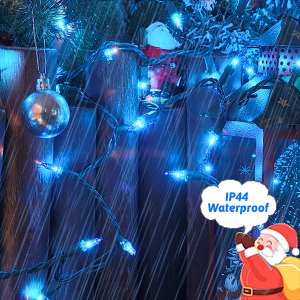 blue string lights
