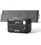 PECRON F1000LFP Portable Power Station with 200W Solar Panel, 1500W, 1004Wh LiFePO4 Battery Solar...