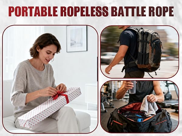 PORTABLE ROPELESS BATTLE ROPE