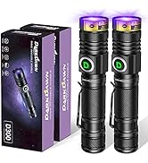 DARKDAWN UV Flashlight 395nm Black Light USB Rechargeable Ultraviolet LED Blacklight Powerful Flu...