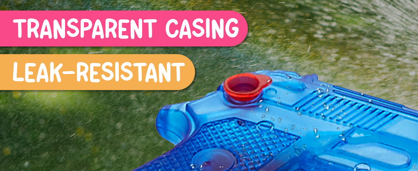 Playbees Water Gun product transparent casing leak resistant