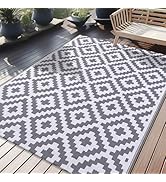 OLANLY Waterproof Outdoor Rug 5x8 ft, Reversible Plastic Straw Patio Rug for Camping, RV Mat Outs...
