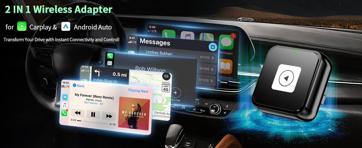 Wireless CarPlay &amp;amp; Android Auto Adapter
