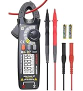 Digital Clamp Meter, 6mA-200A AC/DC Low Current Clamp Meter, AC/DC Voltage Multimeter TRMS 6000 C...