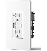 DEWENWILS 15A GFCI Outlet with 4.8A/24W USB-A & USB-C Ports, 30S Self-Test GFCI Electrical Outlet...