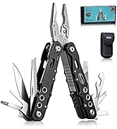 RoverTac Multitool Pliers Pocket Knife Camping Tool Gifts for Men 14 in 1 Multi Tool with Safety ...