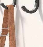 GWAAZXGZ Wall Hooks for Hanging Coats - 5 Pack Black 3.2'' Double Hook Design, Hat Organizers, Wa...